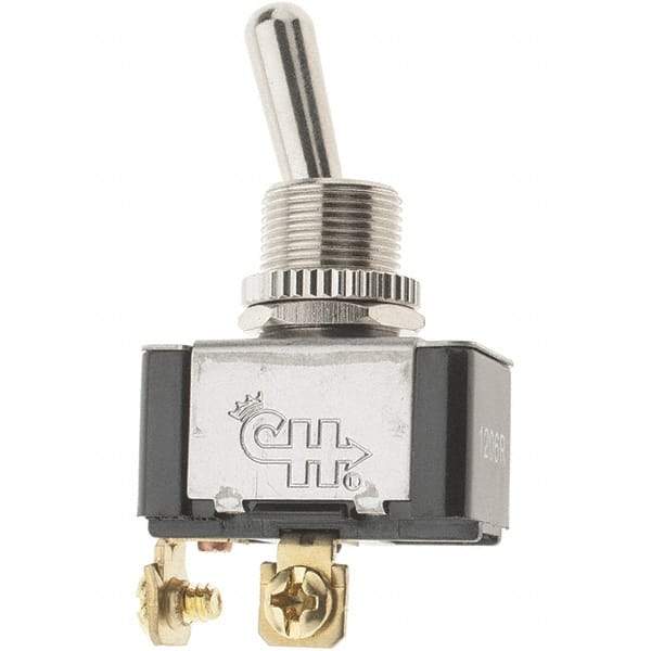 Value Collection - SPST On-Off Toggle Switch - Screw Terminal, Standard Actuator, 12 Volts - Apex Tool & Supply