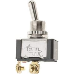 Value Collection - SPST On-Off Toggle Switch - Screw Terminal, Standard Actuator, 12 Volts - Apex Tool & Supply