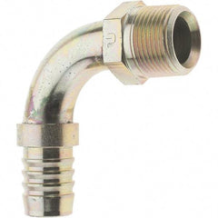 Parker - 1-11-1/2 Male NPTF Steel Hydraulic Hose 90° Elbow - -16 Hose Size, 1" Hose Diam - Apex Tool & Supply