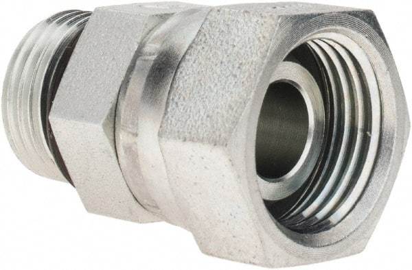 Parker - 3/4-16 SAE ORB Steel Hydraulic Hose Swivel - 5,000 psi, -8 Hose Size, 1/2" Hose Diam - Apex Tool & Supply
