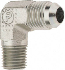 Parker - 3/8" Tube OD, 37° Steel Flared Tube Male Elbow - 1/4 NPTF - Apex Tool & Supply