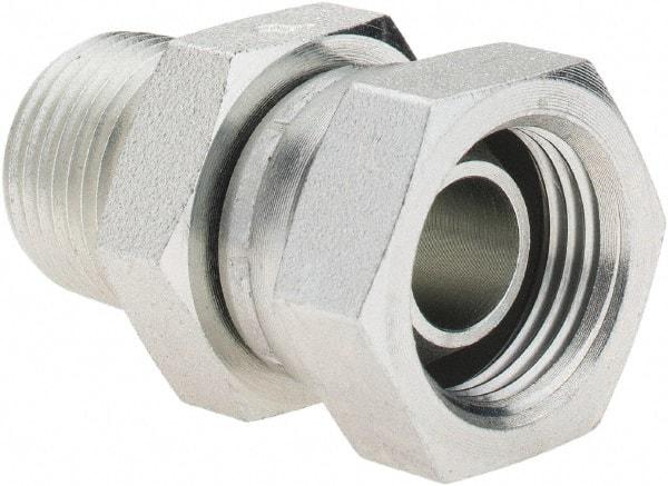 Parker - 3/8-18 Male NPTF Steel Hydraulic Hose Swivel - 6,000 psi, -6 Hose Size, 3/8" Hose Diam - Apex Tool & Supply