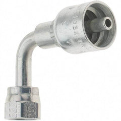 Parker - Seal-Lok Steel Hydraulic Hose Female Seal-Lok Swivel & 90° Elbow - -4 Hose Size, 1/4" Hose Diam - Apex Tool & Supply