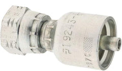 Parker - Female BSPP Steel Hydraulic Hose Swivel - -4 Hose Size, 1/4" Hose Diam - Apex Tool & Supply