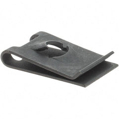 Value Collection - #10 Screw, 0.025 to 0.064" Thick, Spring Steel U Nut - Black Phosphate Finish - Apex Tool & Supply