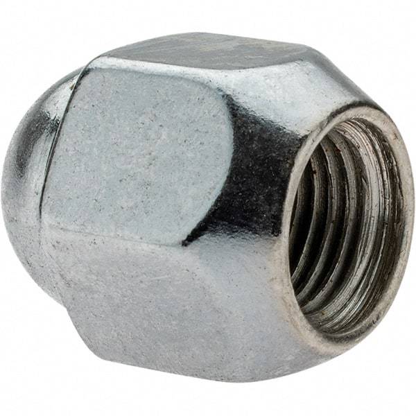 Value Collection - M12-1.25 Chrome Finish Wheel Nut - 19mm Hex, 25mm Overall Length, 60° Seat Angle - Apex Tool & Supply