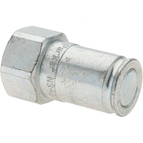 Parker - 3/8-18 NPSF Steel Hydraulic Hose Coupler - 2,500 psi, -6 Hose Size, 3/8" Hose Diam - Apex Tool & Supply