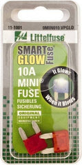 Value Collection - 10 Amp, 32 VDC, Automotive Fuse - 10.83" Long, Red, Littlefuse MIN010 - Apex Tool & Supply