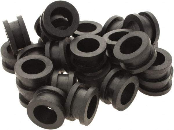 Value Collection - 11/16" OD, Grommet - Rubber, 17/32" Slot Diam x 3/16" Slot Width - Apex Tool & Supply