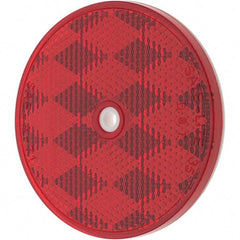 Value Collection - 3" Diam, Red Lens & Reflector - Acrylic - Apex Tool & Supply