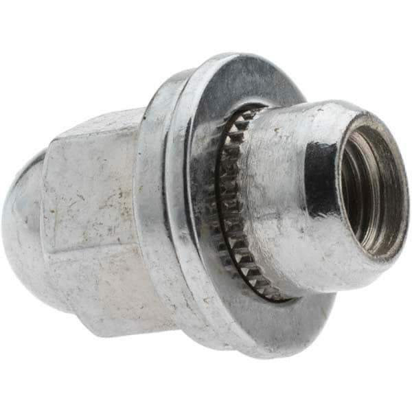 Value Collection - M12-1.5 Chrome Finish Mag Wheel Nut - 21mm Hex, 40.5mm Overall Length - Apex Tool & Supply