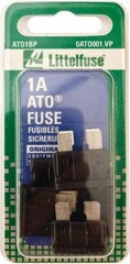 Value Collection - 1 Amp, 32 VAC/VDC, Automotive Fuse - 3/4" Long, Black, Littlefuse ATO001 - Apex Tool & Supply