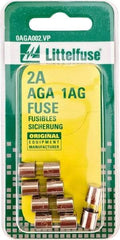 Value Collection - 32V AC/DC, 2 Amp, Fast-Acting Miniature Glass/Ceramic Fuse - 5/8" OAL, 1/4" Diam - Apex Tool & Supply
