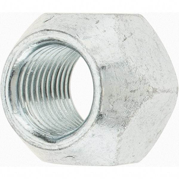 Value Collection - 1/2-20 Zinc Finish Open Wheel Nut - 13/16" Hex, 5/8" Overall Length, 60° Seat Angle - Apex Tool & Supply