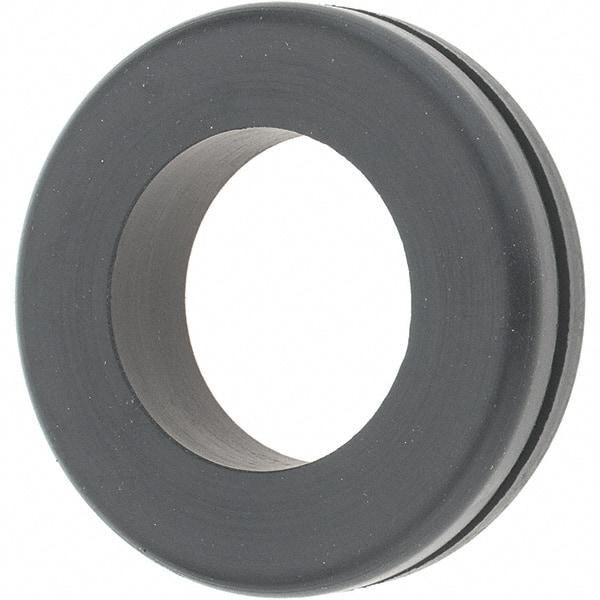 Value Collection - 1-3/4" OD, 7/16" Thick Grommet - Rubber, 1-3/8" Slot Diam x 1/16" Slot Width - Apex Tool & Supply