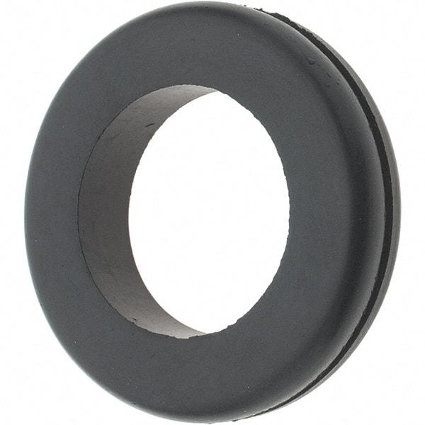 Value Collection - 1-7/8" OD, 3/8" Thick Grommet - Rubber, 1-1/2" Slot Diam x 1/16" Slot Width - Apex Tool & Supply