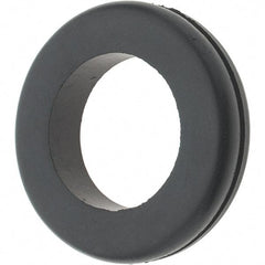Value Collection - 1-7/8" OD, 3/8" Thick Grommet - Rubber, 1-1/2" Slot Diam x 1/16" Slot Width - Apex Tool & Supply