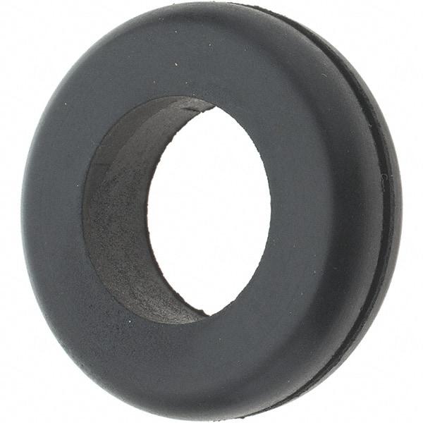 Value Collection - 1-5/8" OD, 7/16" Thick Grommet - Rubber, 1-1/4" Slot Diam x 1/16" Slot Width - Apex Tool & Supply