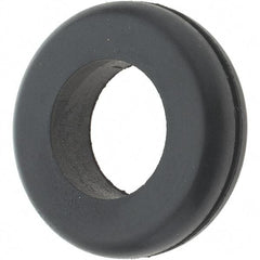 Value Collection - 1-5/8" OD, 7/16" Thick Grommet - Rubber, 1-1/4" Slot Diam x 1/16" Slot Width - Apex Tool & Supply