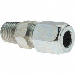Parker - Metal Flareless Bite Tube 3/8" OD Male Connector - 1/4 NPTF - Apex Tool & Supply