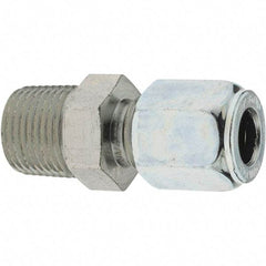 Parker - Metal Flareless Bite Tube 3/8" OD Male Connector - 3/8 NPTF - Apex Tool & Supply