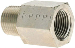 Parker - 3/8 Male Thread x 3/8 Female Thread, Steel Industrial Pipe Adapter - MNPTF x FNPTF, 6,000 psi - Apex Tool & Supply