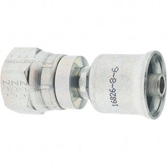Parker - 3/4-16 Female JIC Steel Hydraulic Hose Female JIC 37°/SAE 45° Dual Flare Swivel - -5 Hose Size, 5/16" Hose Diam - Apex Tool & Supply