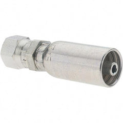 Parker - 1/2-20 Female JIC Steel Hydraulic Hose Female JIC 37° Swivel & Straight Fitting - -4 Hose Size, 1/4" Hose Diam - Apex Tool & Supply