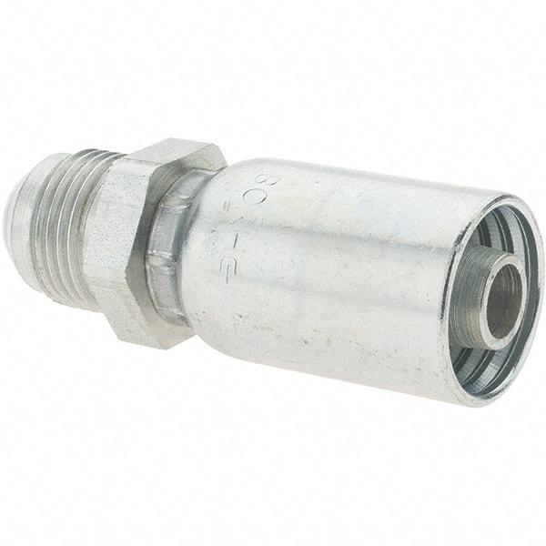Parker - 7/8-14 Male SAE(JIC) Steel Hydraulic Hose Male SAE 37° JIC Rigid Fitting - -8 Hose Size, 1/2" Hose Diam - Apex Tool & Supply
