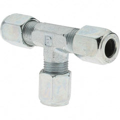 Parker - Metal Flareless Bite Tube 3/8" OD Union Tee - 3/8 NPTF - Apex Tool & Supply