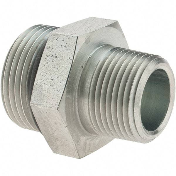 Parker - 1-5/16-12 SAE ORB Steel Hydraulic Hose Adapter - 4,500 psi, -16 Hose Size, 1" Hose Diam - Apex Tool & Supply