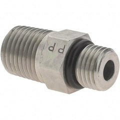 Parker - 7/16-20 SAE ORB Steel Hydraulic Hose Adapter - 6,000 psi, -4 Hose Size, 1/4" Hose Diam - Apex Tool & Supply