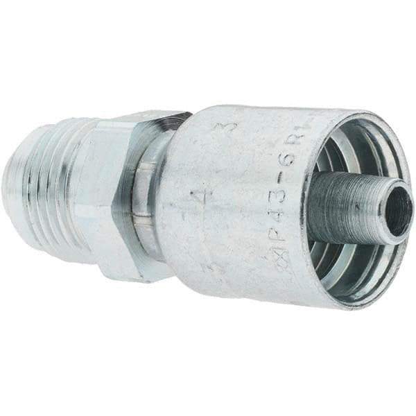Parker - 7/8-14 Male SAE(JIC) Steel Hydraulic Hose Male SAE 37° JIC Rigid Fitting - -6 Hose Size, 3/8" Hose Diam - Apex Tool & Supply