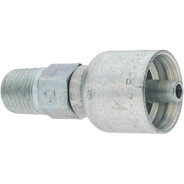 Parker - 1/4 Thread Hydraulic Hose Fitting - -4 Hose Size, 1/4" Hose Diam - Apex Tool & Supply