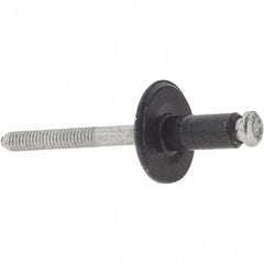 Value Collection - Large Flange Head Aluminum Peel Blind Rivet - Aluminum Mandrel, 1/8" to 21/64" Grip, 3/4" Head Diam, - Apex Tool & Supply