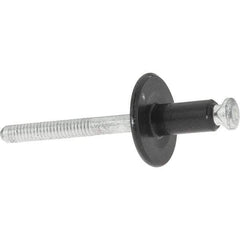 Value Collection - Large Flange Head Aluminum Peel Blind Rivet - Steel Mandrel, 3/32" to 9/64" Grip, 3/4" Head Diam, - Apex Tool & Supply