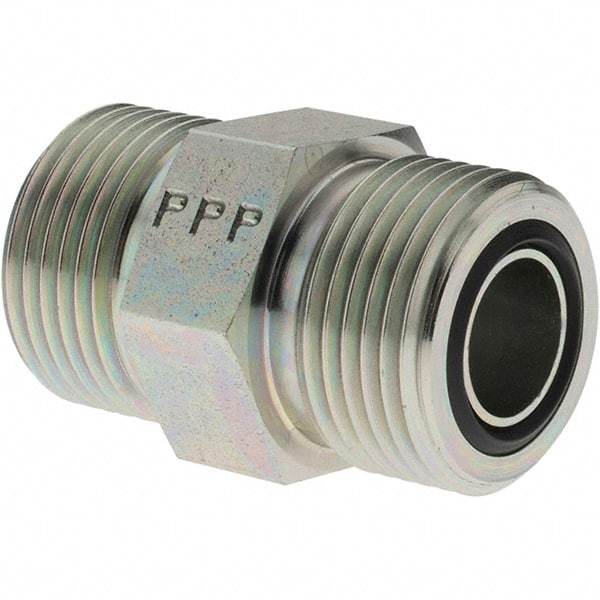 Parker - Seal-Lok Steel Hydraulic Hose Adapter - 6,000 psi, -10 Hose Size, 5/8" Hose Diam - Apex Tool & Supply