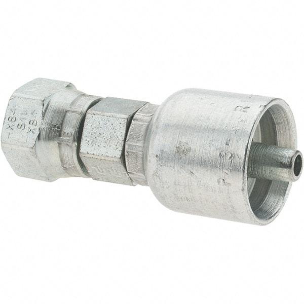 Parker - 1/4 Thread Hydraulic Hose Fitting - -4 Hose Size, 1/4" Hose Diam - Apex Tool & Supply
