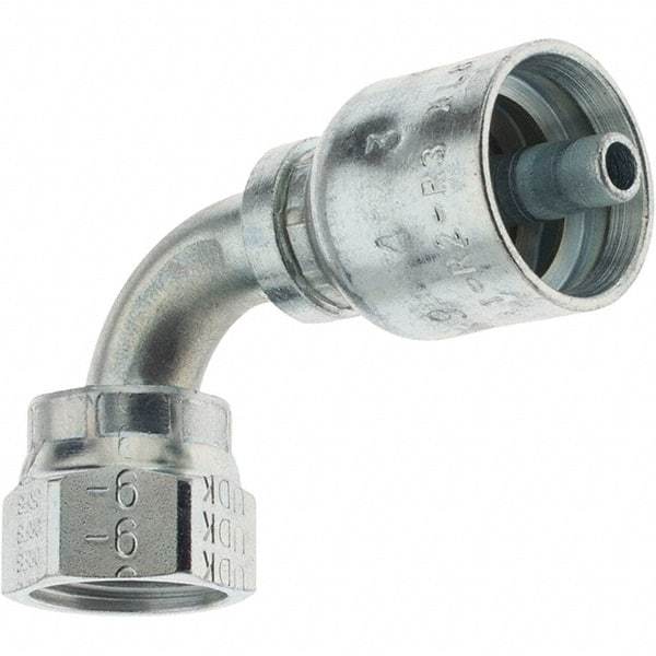 Parker - 11/16-16 Seal-Lok Hydraulic Hose Female Seal-Lok Swivel 90° Elbow & Short Drop - -4 Hose Size, 1/4" Hose Diam - Apex Tool & Supply