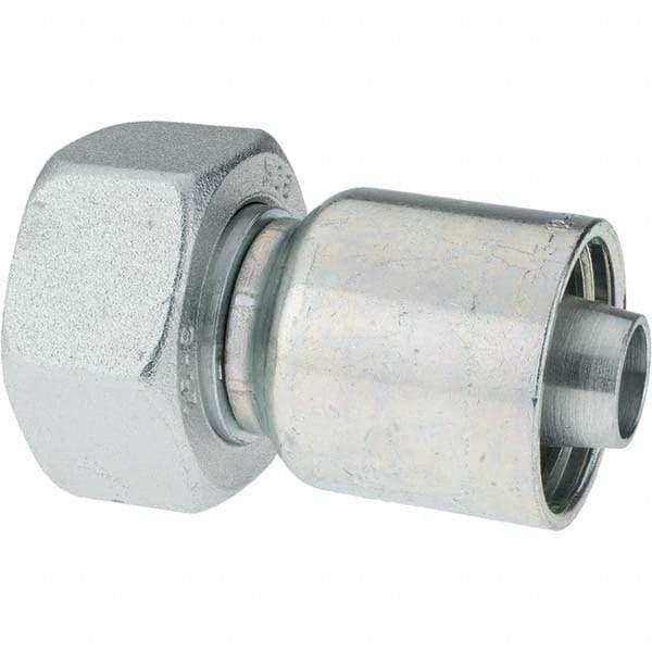 Parker - Female Metric Steel Hydraulic Hose Swivel - -12 Hose Size, 3/4" Hose Diam - Apex Tool & Supply