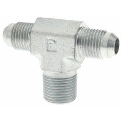 Parker - 3/8" Tube OD x 3/8-18 NPTF 37° Steel Flared Tube Male Branch Tee - Apex Tool & Supply