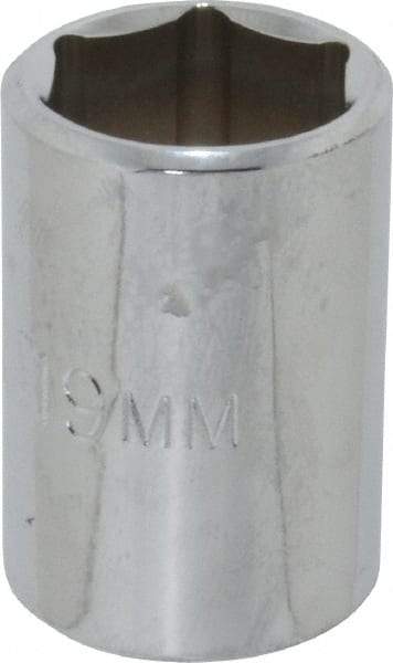 Proto - 1/2" Drive, Standard Hand Socket - 6 Points, 1-1/2" OAL, Chrome Finish - Apex Tool & Supply