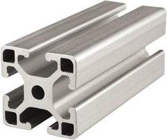80/20 Inc. - 4 Meters Long x 40 mm Wide x 40 mm Deep, T-Slotted Aluminum Extrusion - Clear Anodized Finish - Apex Tool & Supply