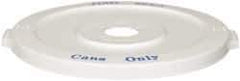 PRO-SOURCE - 32 Gal White Round Recycling Container - Polyethylene - Apex Tool & Supply