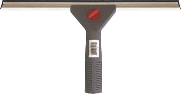 PRO-SOURCE - 14" Rubber Blade Window Washer/Squeegee - Blue, Plastic Holder - Apex Tool & Supply