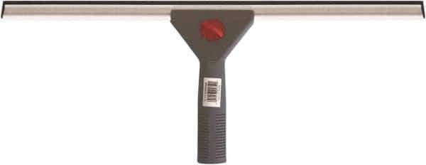 PRO-SOURCE - 18" Rubber Blade Window Washer/Squeegee - Blue, Plastic Holder - Apex Tool & Supply