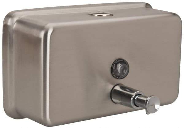 PRO-SOURCE - 40 oz Liquid Hand Soap Dispenser - Stainless Steel, Hanging, Chrome - Apex Tool & Supply