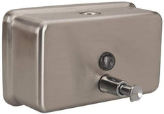 PRO-SOURCE - 40 oz Liquid Hand Soap Dispenser - Stainless Steel, Hanging, Chrome - Apex Tool & Supply