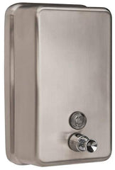 PRO-SOURCE - 40 oz Liquid Hand Soap Dispenser - Stainless Steel, Hanging, Chrome - Apex Tool & Supply