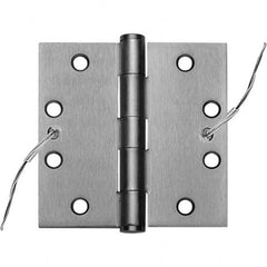 Stanley - 4-1/2" Long x 4-1/2" Wide Grade 1 Steel Full Mortise, Concealed Electric Commercial Hinge - Apex Tool & Supply